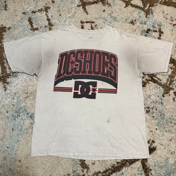 Vintage DC Shoes Big Logo Shirt Size XL Rob Dyrdek Skater Y2K Distressed - Picture 1 of 9